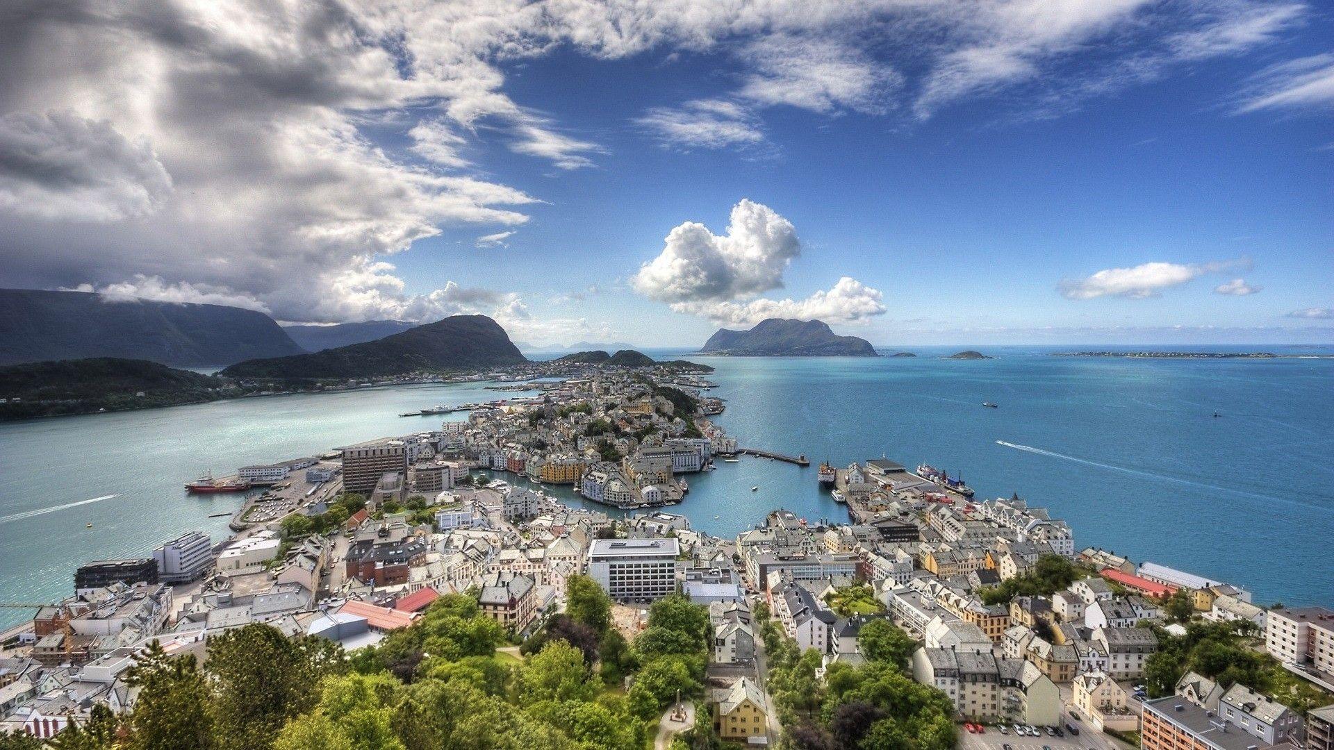 1920x1080 city, Sea, Skyline, Norway Wallpaper HD / Desktop and Mobile Background