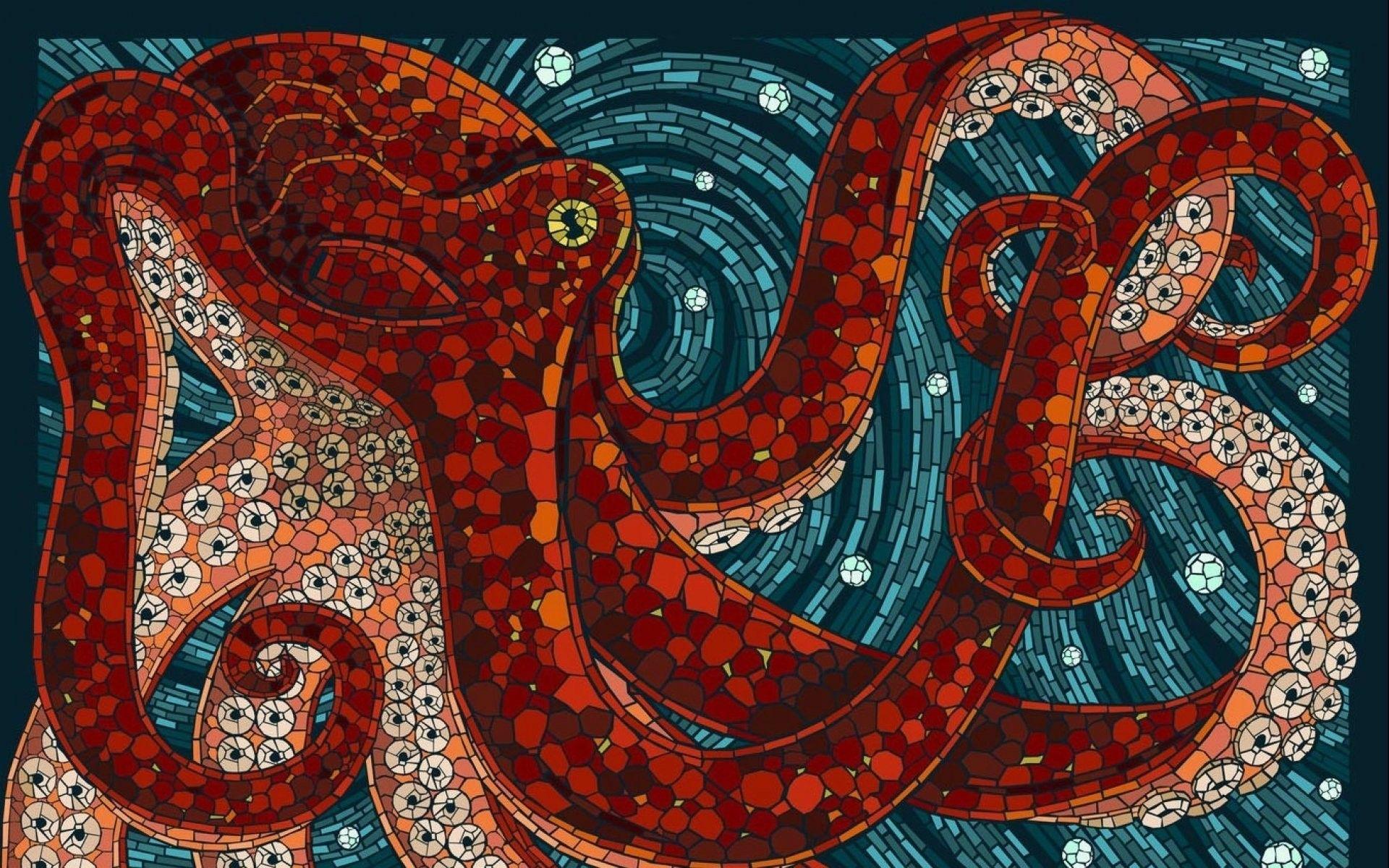 1920x1200 Sealife Octopus Ocean Sea Underwater Art Artwork Koi Fish Live