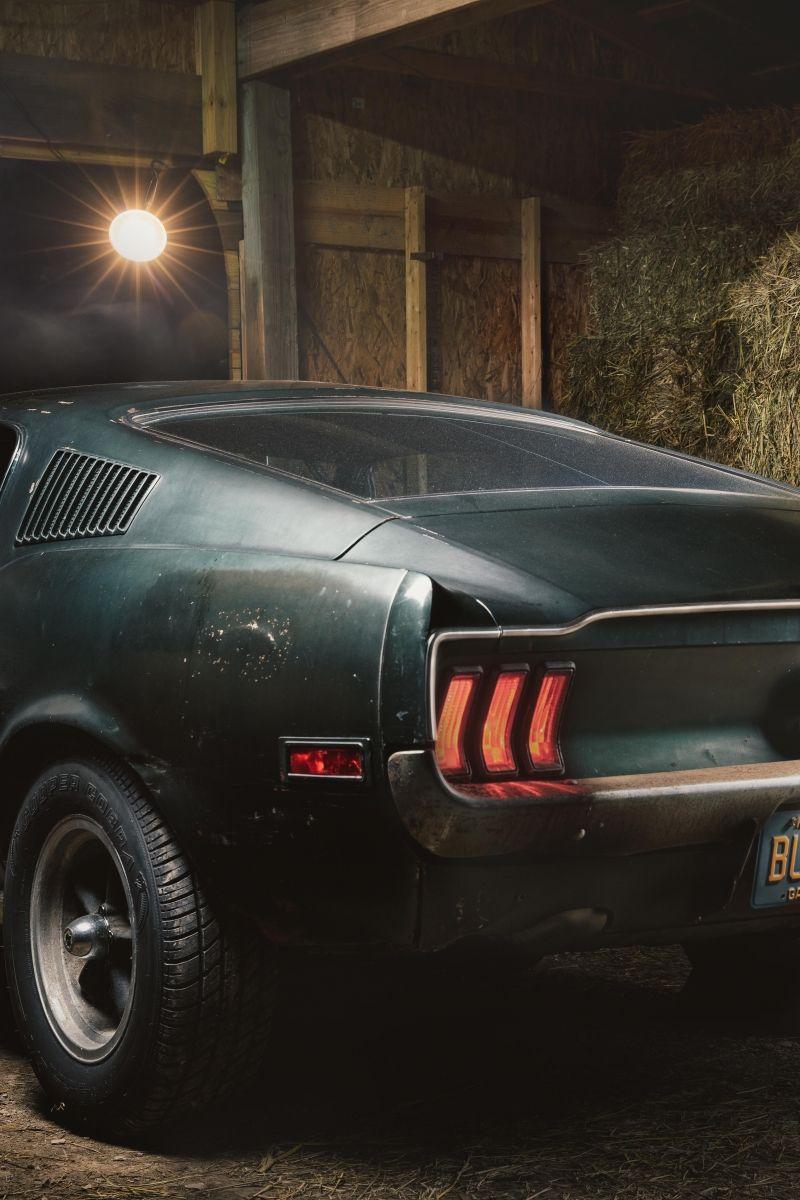 800x1200 Download 1968 Mustang GT Fastback 8k Rear Apple iPhone 4S wallpaper 800x1200