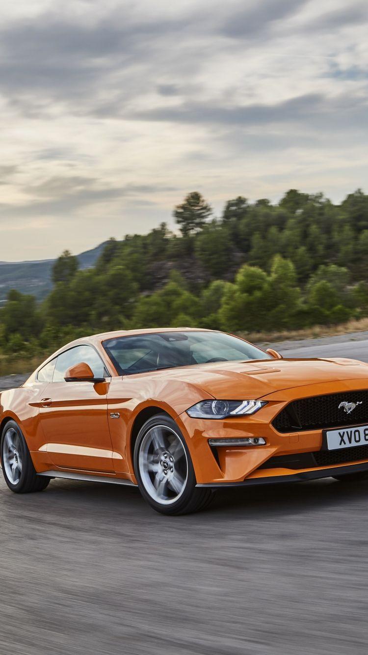 750x1334 Download 750x1334 wallpaper ford mustang gt, orange, muscle car, iphone iphone 750x1334 HD image, background, 9283