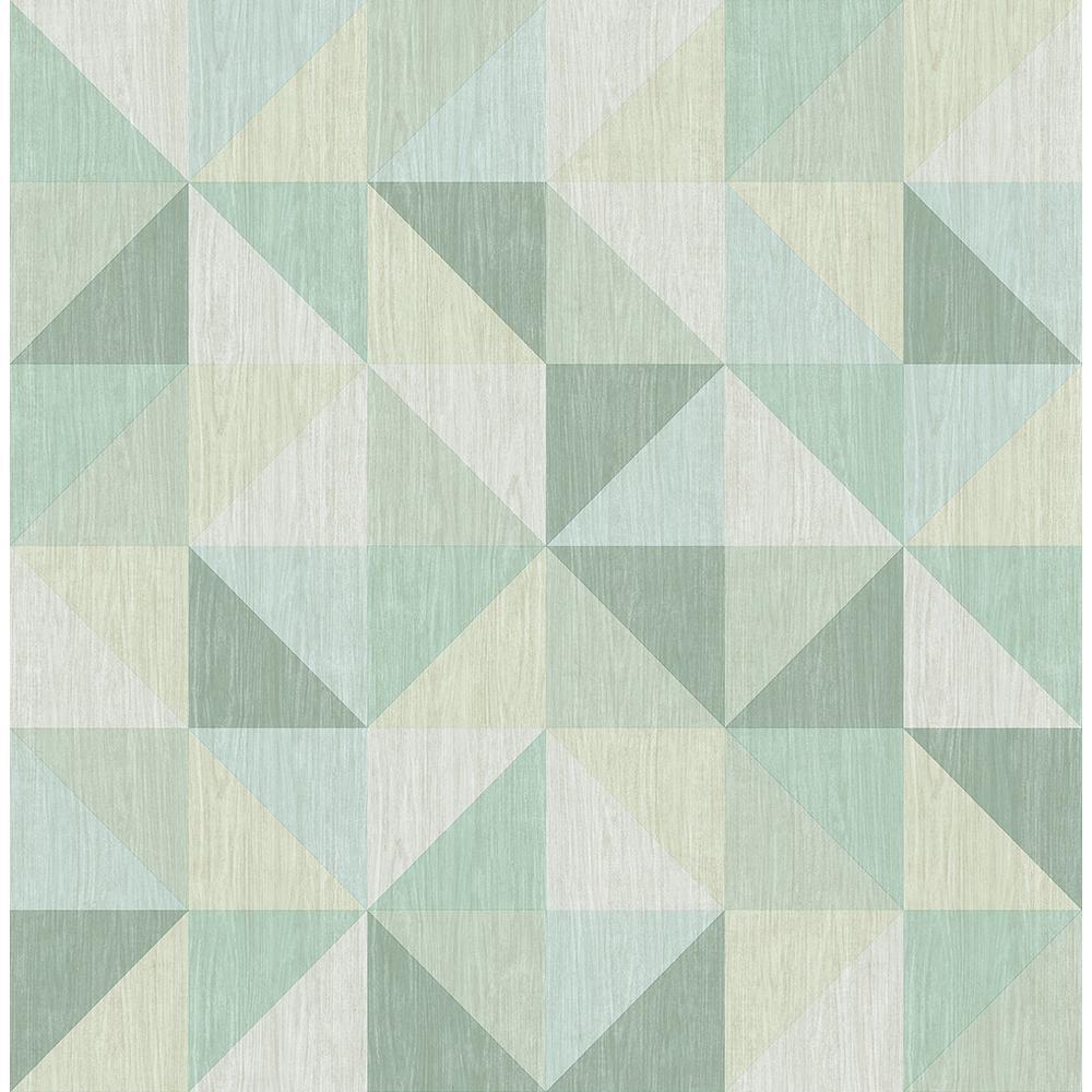 1000x1000 A Street Puzzle Green Geometric Green Wallpaper Sample 2697 22624SAM Home Depot