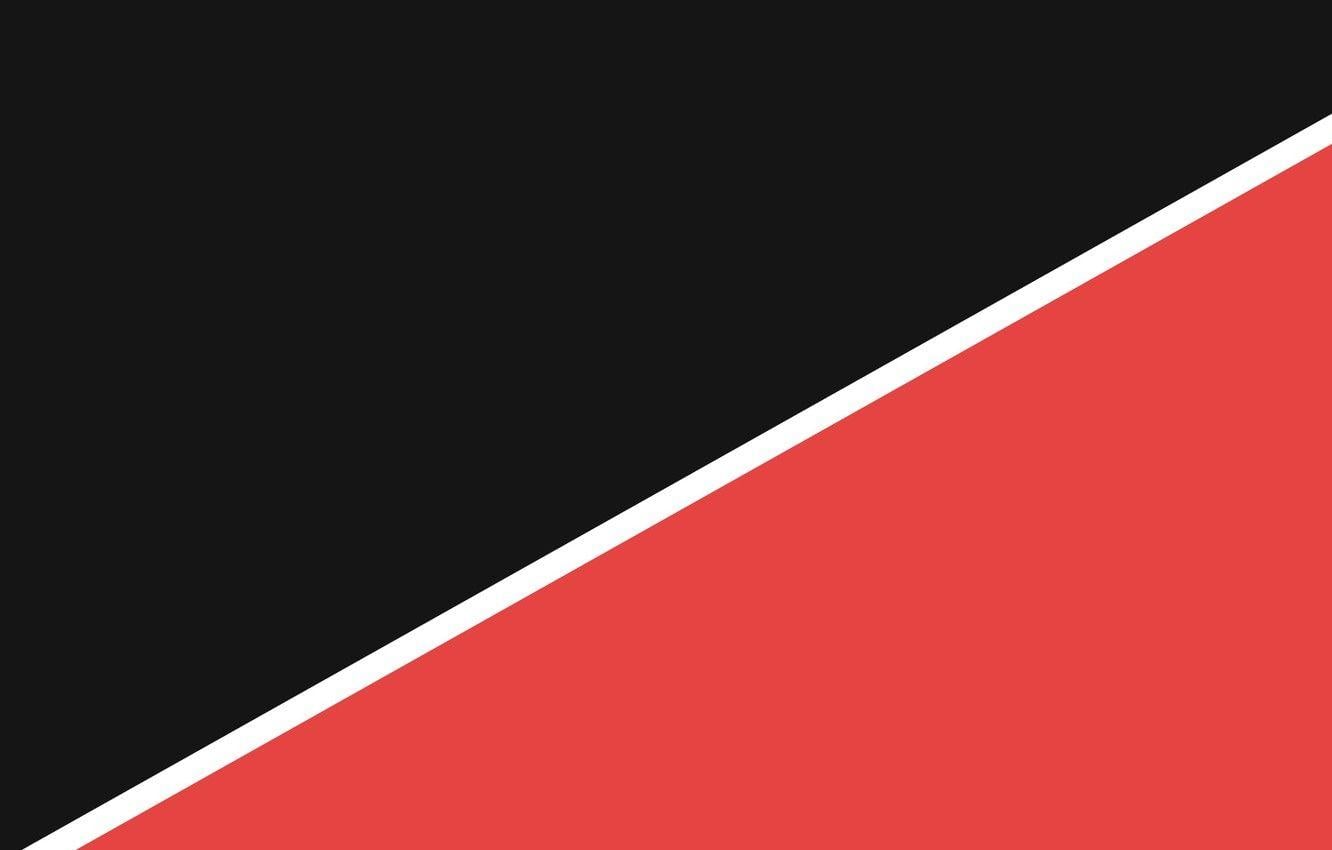1332x850 Wallpaper white, red, black, line, material image for desktop, section минимализм