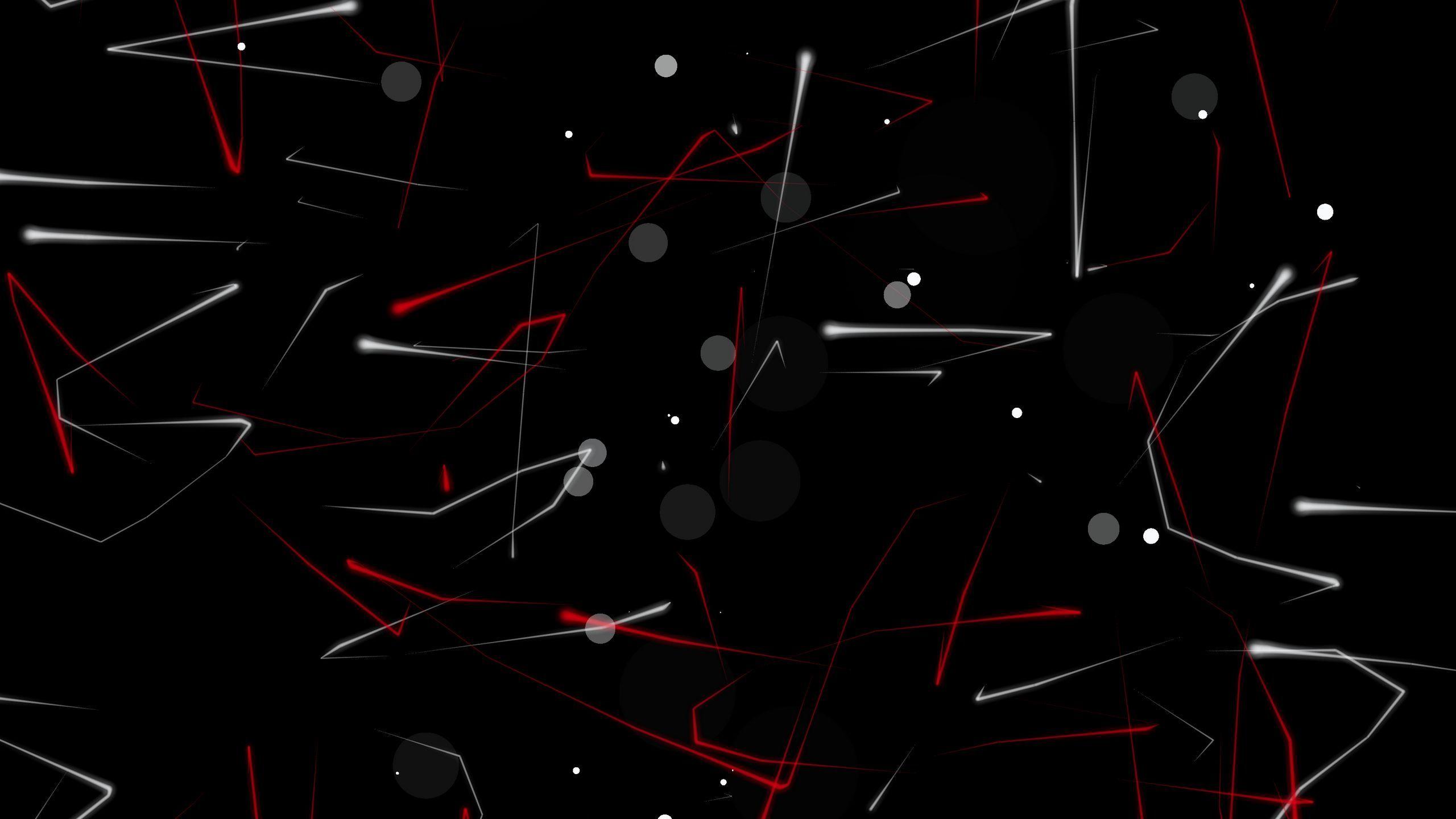 2560x1440 Download wallpaper 2560x1440 lines, strokes, spots, stripes, points, circles, red, white, black widescreen 16:9 HD background