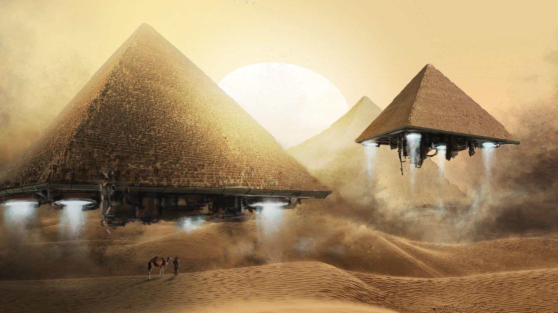 1920x1080 Alien Spaceship Pyramides HD Wallpaperx1080