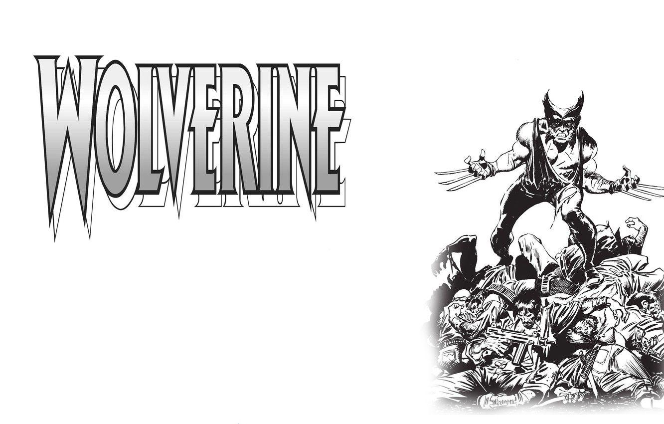 1332x850 Wallpaper claws, black and white, Wolverine, Logan, Wolverine, Logan, marvel, Marvel Comics image for desktop, section фантастика