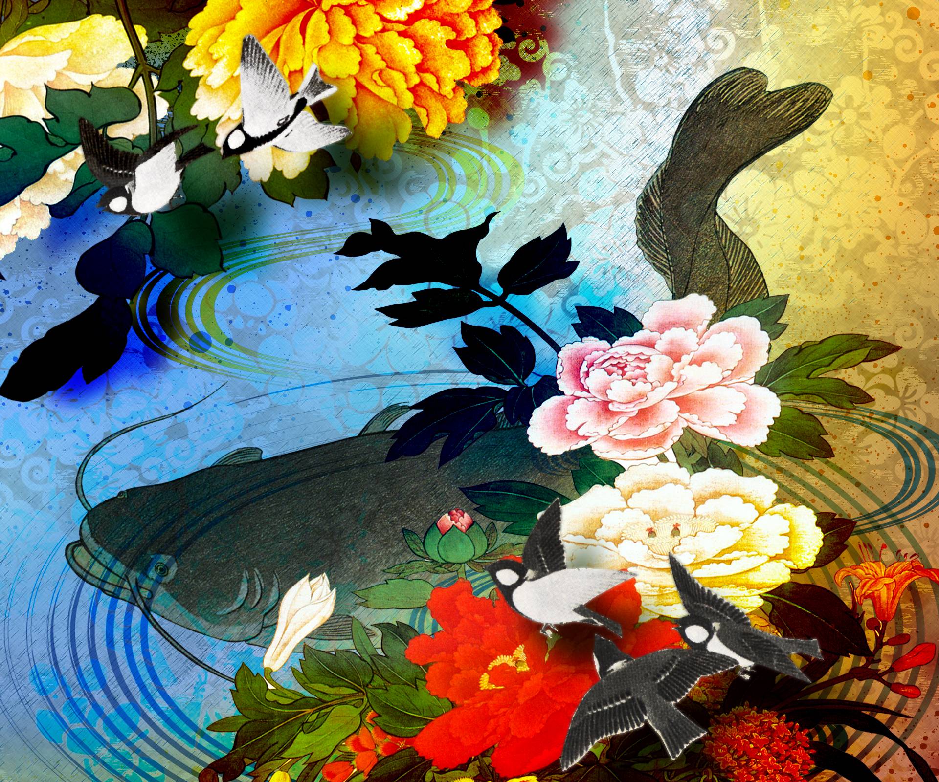 1920x1600 Wallpaper Koi Fish