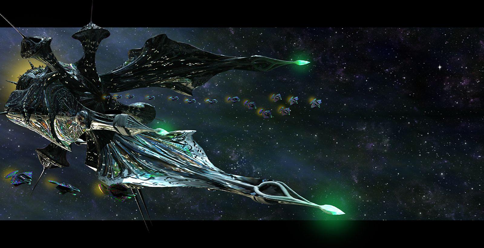 1600x823 Alien Spacecraft Wallpaper about space