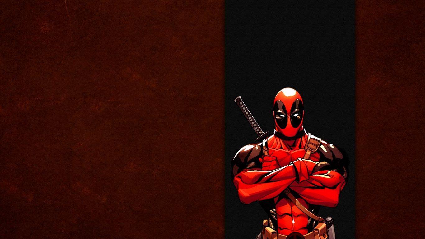 1366x768 Download wallpaper 1366x768 deadpool, comics, red, wade wilson