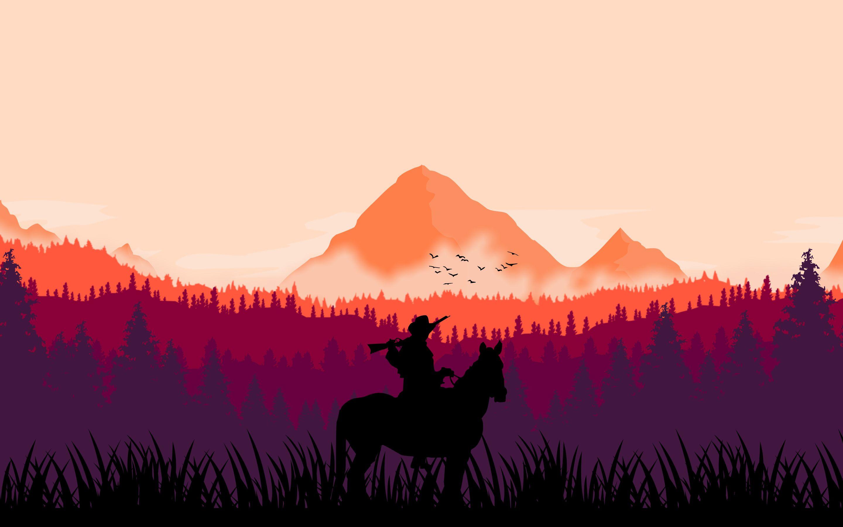 2880x1800 Red Dead Redemption 2 MInimal Art 4k Macbook Pro Retina HD 4k Wallpaper, Image, Background, Photo and Picture