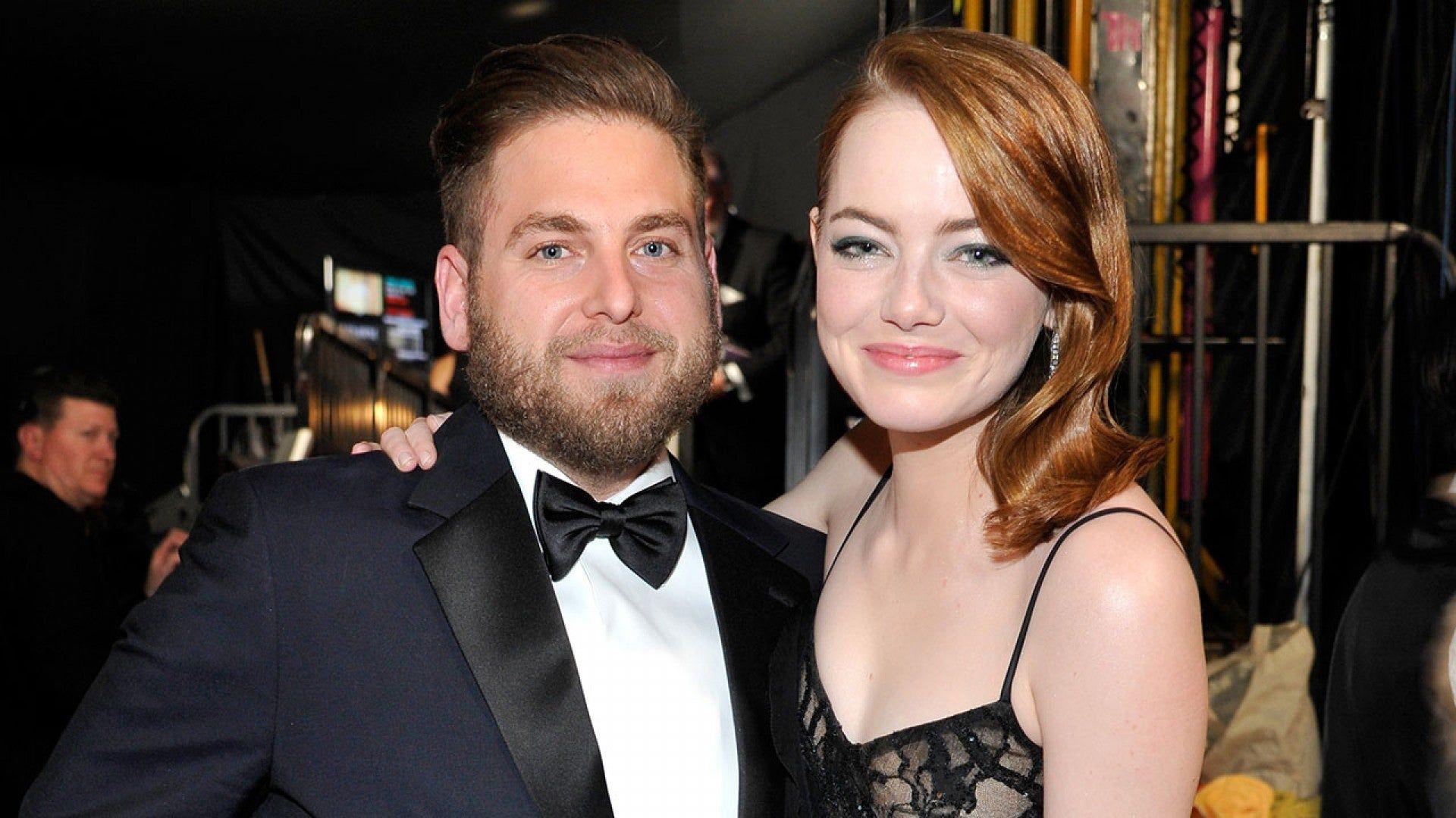 1920x1080 Emma Stone and Jonah Hill's Sweet 'Superbad' Moment and 6 Other Epic Reunions at the 2017 SAG Awards