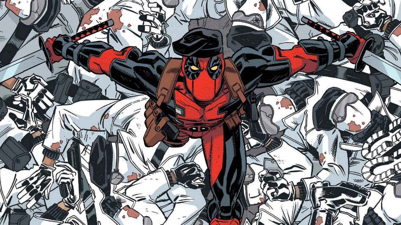 1366x768 Download wallpaper 1366x768 deadpool, marvel, wade wilson, art