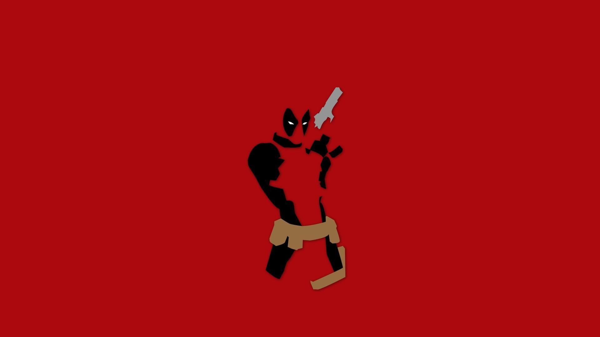 1920x1080 Minimalistic comics deadpool wade wilson marvel wallpaper