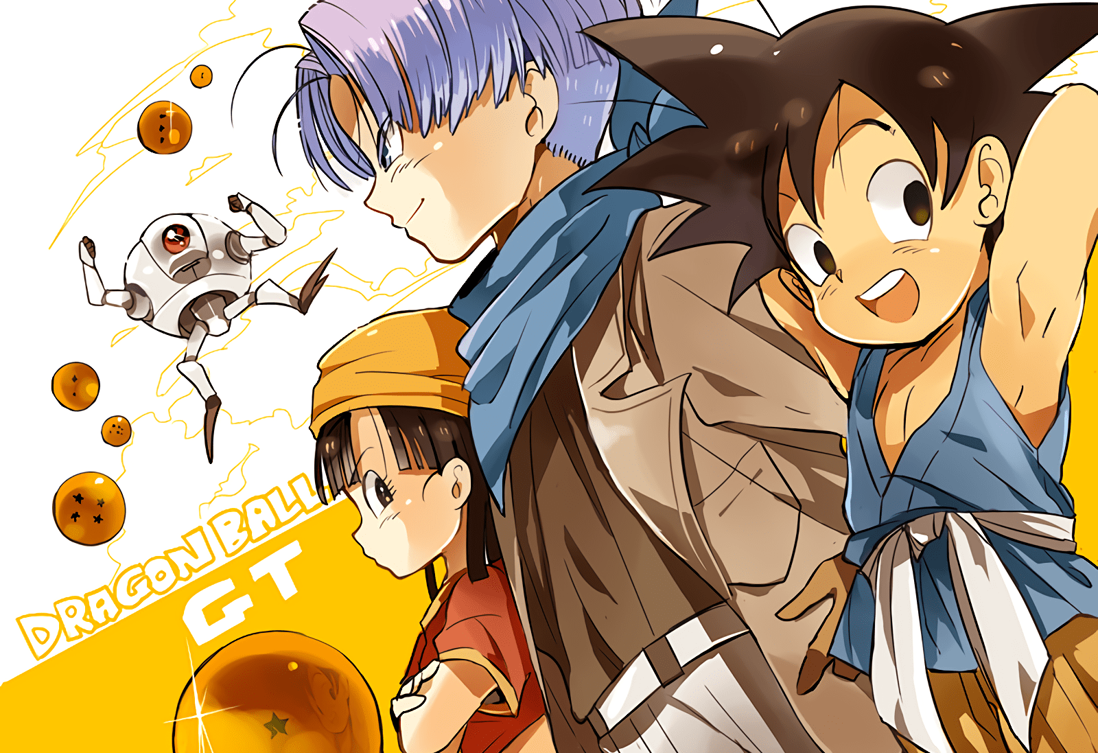 1600x1097 Dragon Ball Gt, Giru, Trunks, Pan, Goku Ball Gt Trunks HD Wallpaper