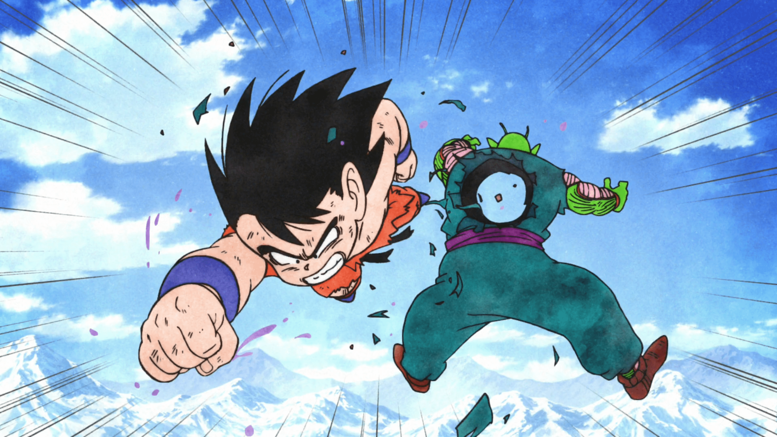 2560x1440 Kid Goku vs Piccolo