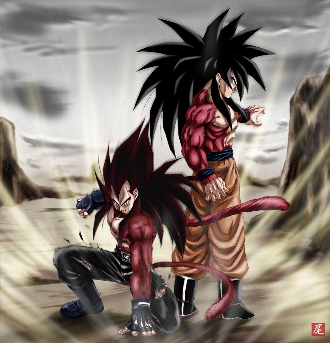 1056x1100 Goku & Vegeta SSJ4 Wallpaper