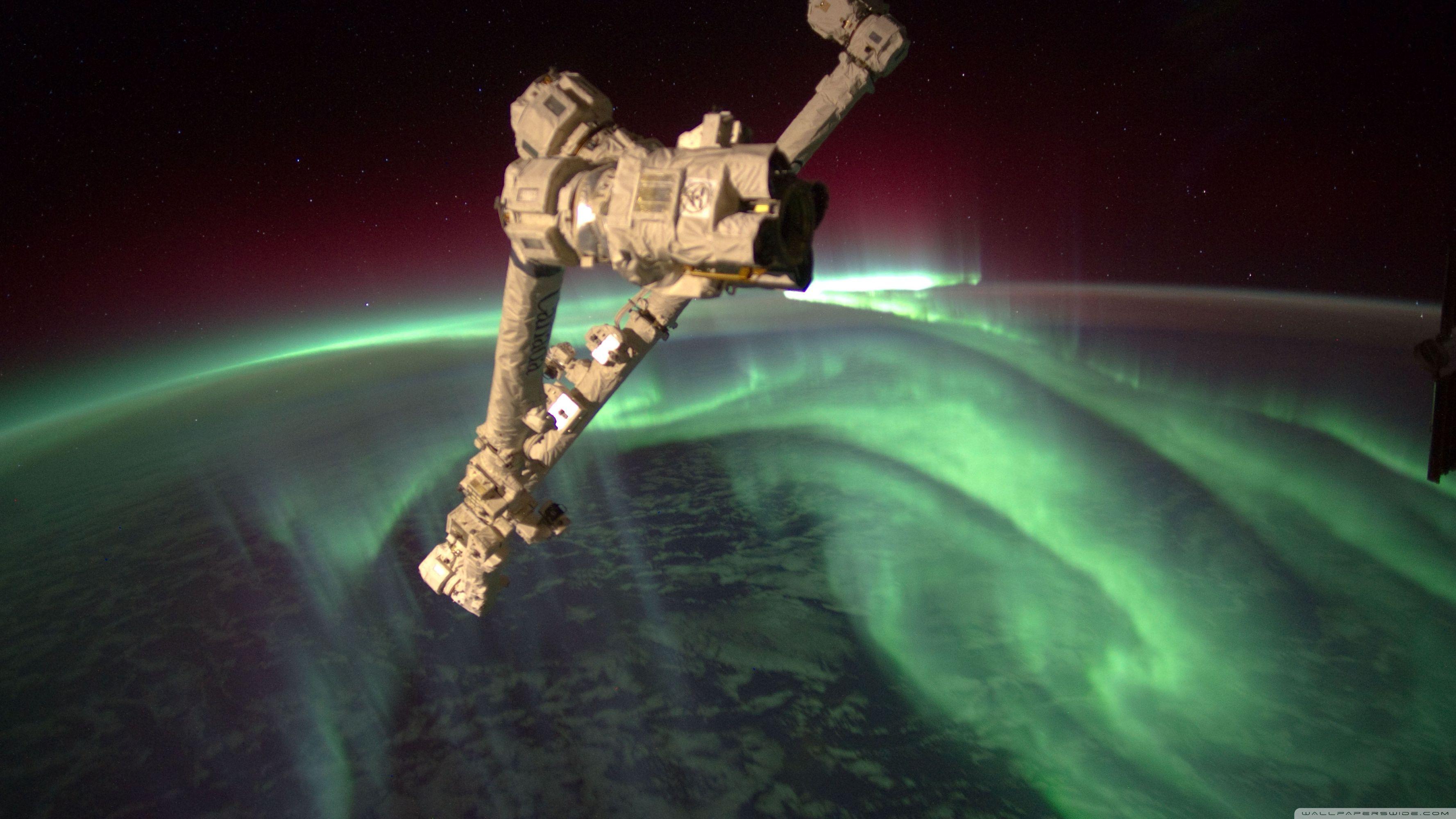 3554x1999 Aurora Australis, International Space Station Ultra HD Desktop Background Wallpaper for 4K UHD TV : Widescreen & UltraWide Desktop & Laptop : Tablet