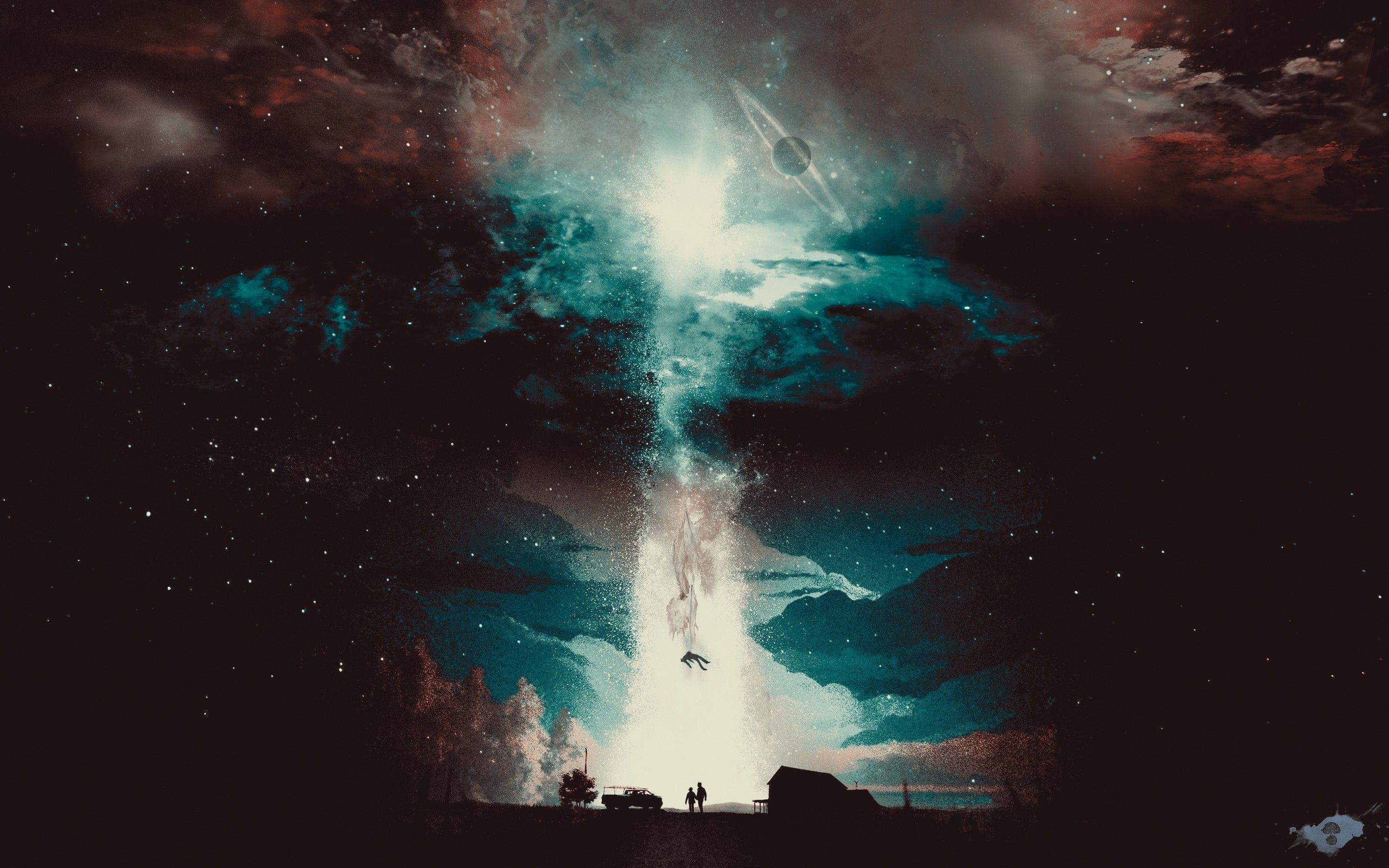 2880x1800 galaxy, Clouds, Space Art Wallpaper HD .