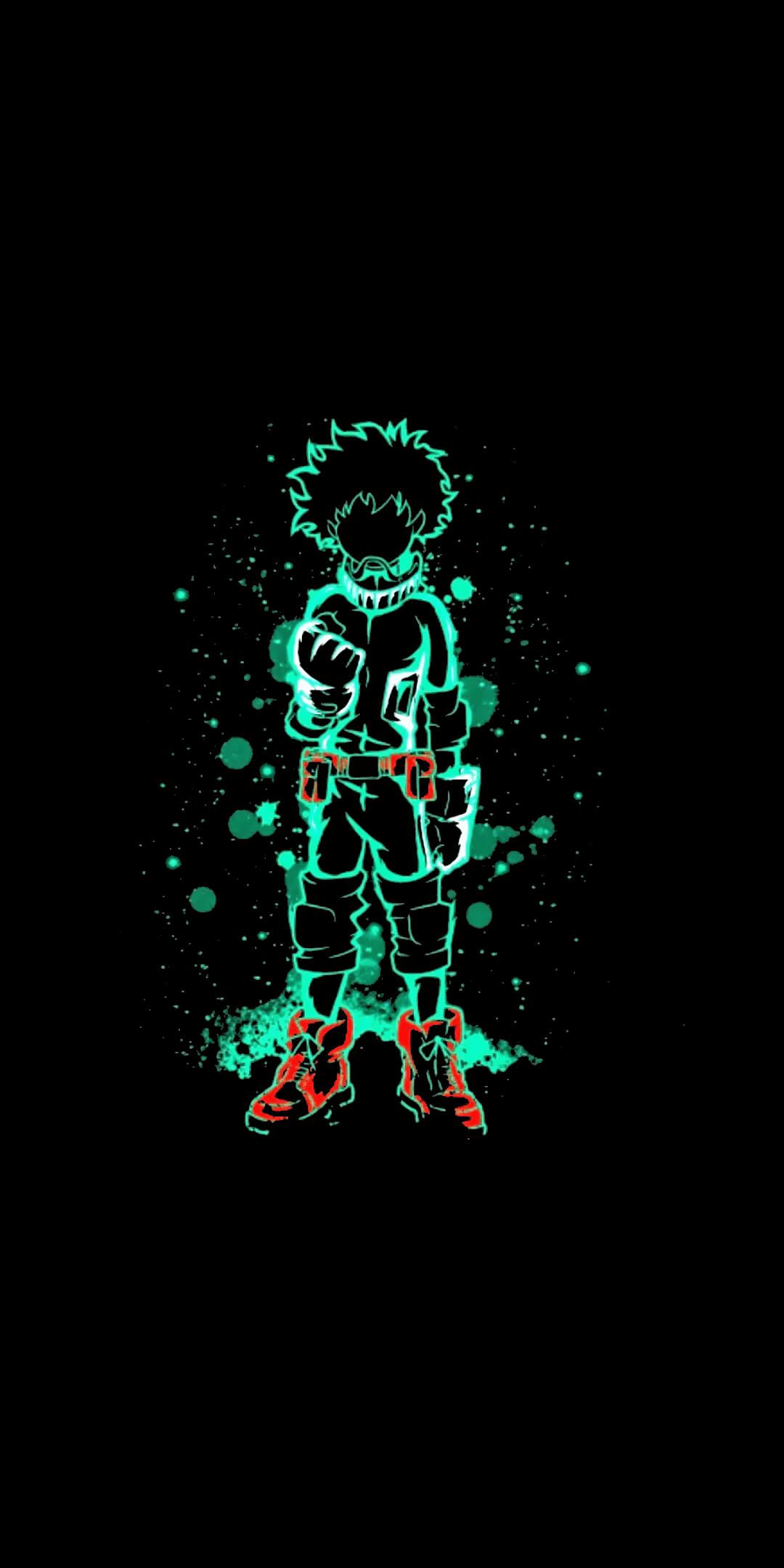 1080x2160 Deku Neon Wallpaper