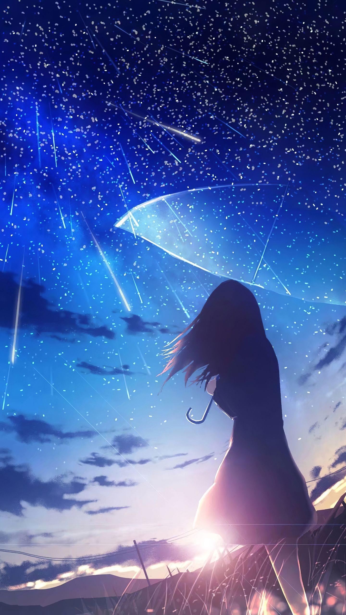 HD wallpaper: rain, nebula, stars, artwork, anime, telescope, galaxy,  Yuumei | Wallpaper Flare