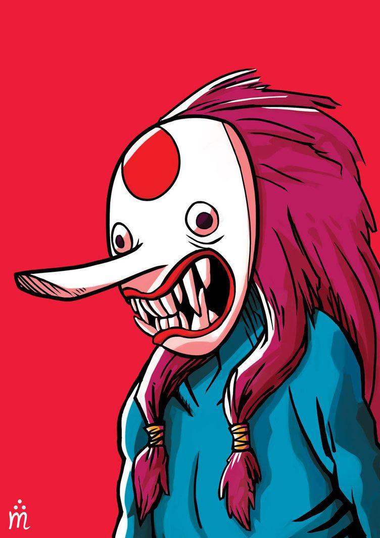 752x1063 Oni Mask Wallpaper