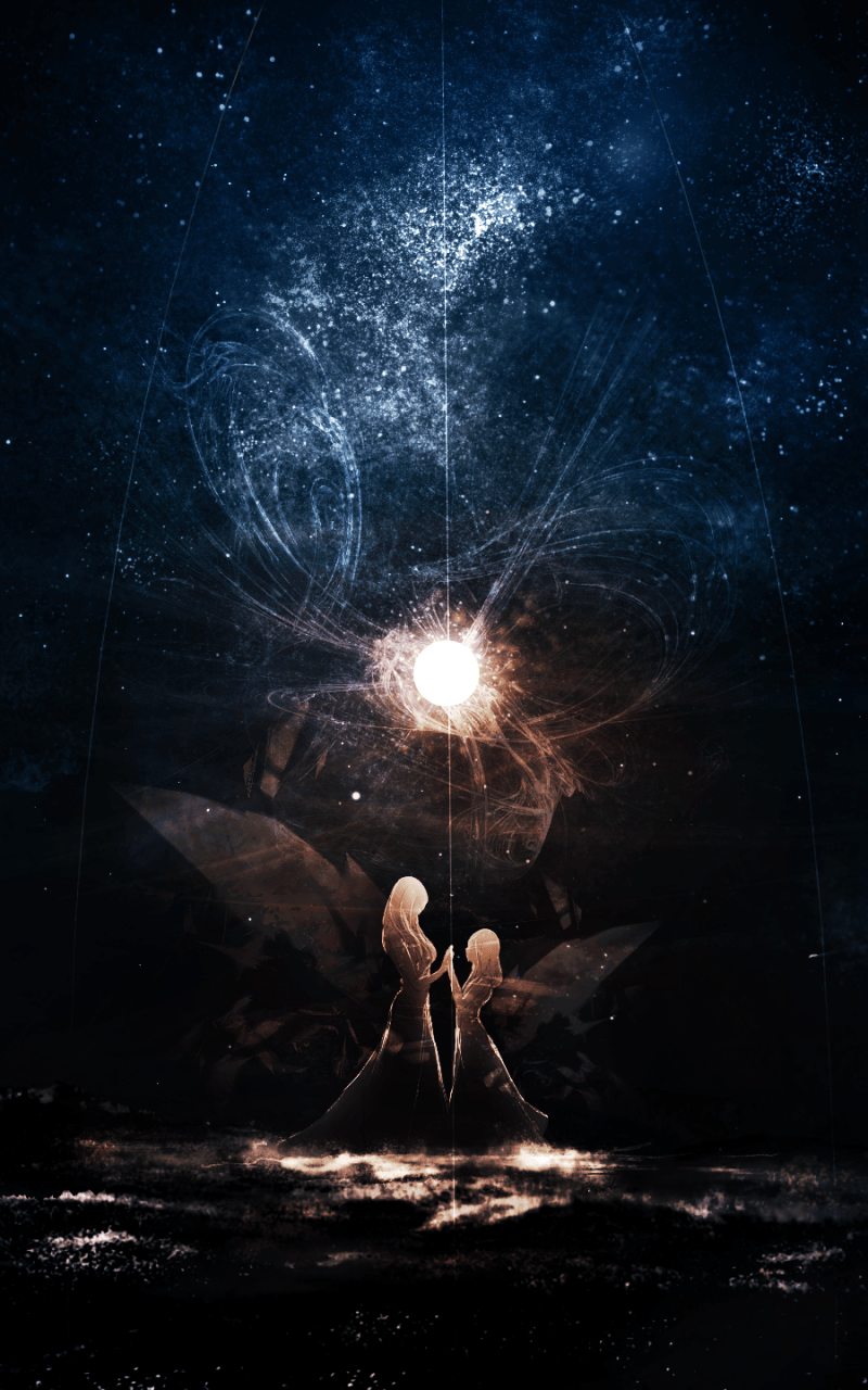 800x1280 Anime Galaxy Wallpaper