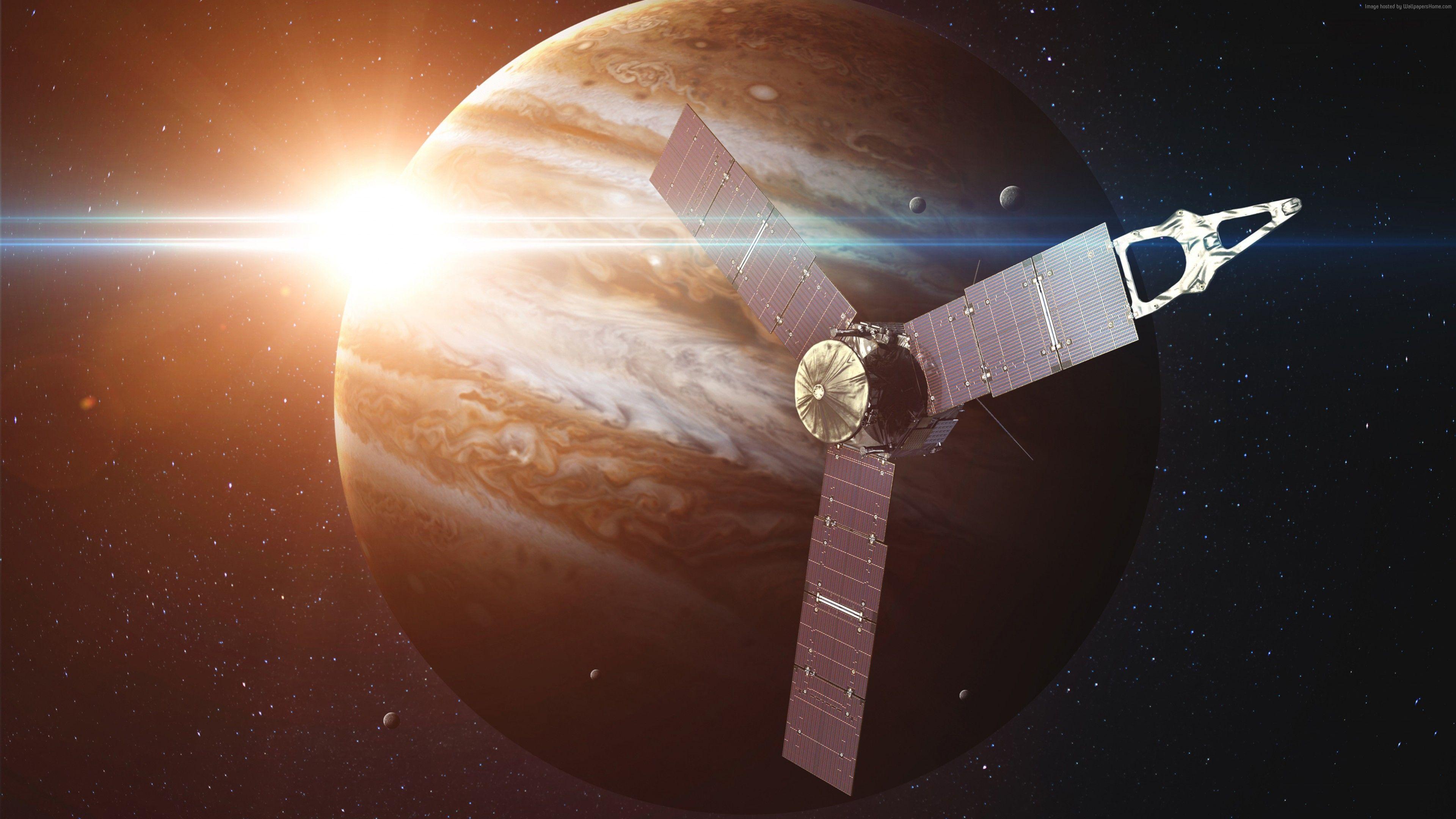 3840x2160 Galaxy 4k Wallpaper Jupiter Juno Nasa Space Photo Planet Art. UHD