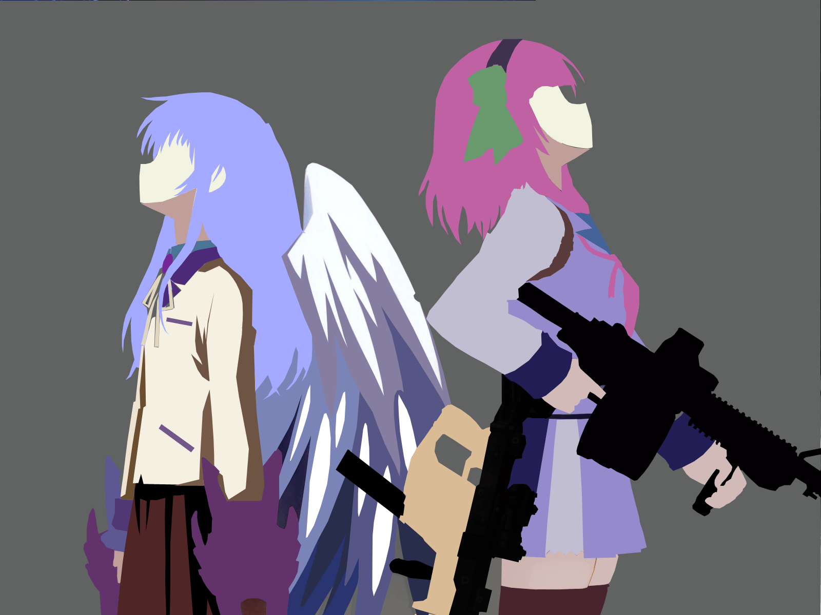 1600x1200 Angel Beats! Wallpaper, Minimalist