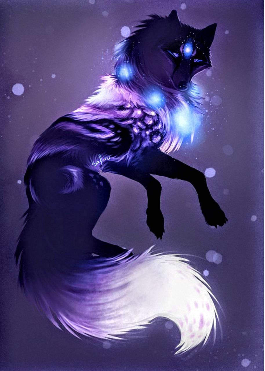914x1280 Anime Wallpaper Wolf Galaxy