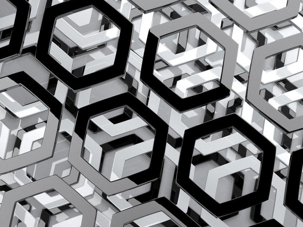 1024x768 Hexagons 4K wallpaper for your desktop or mobile screen free and easy to download