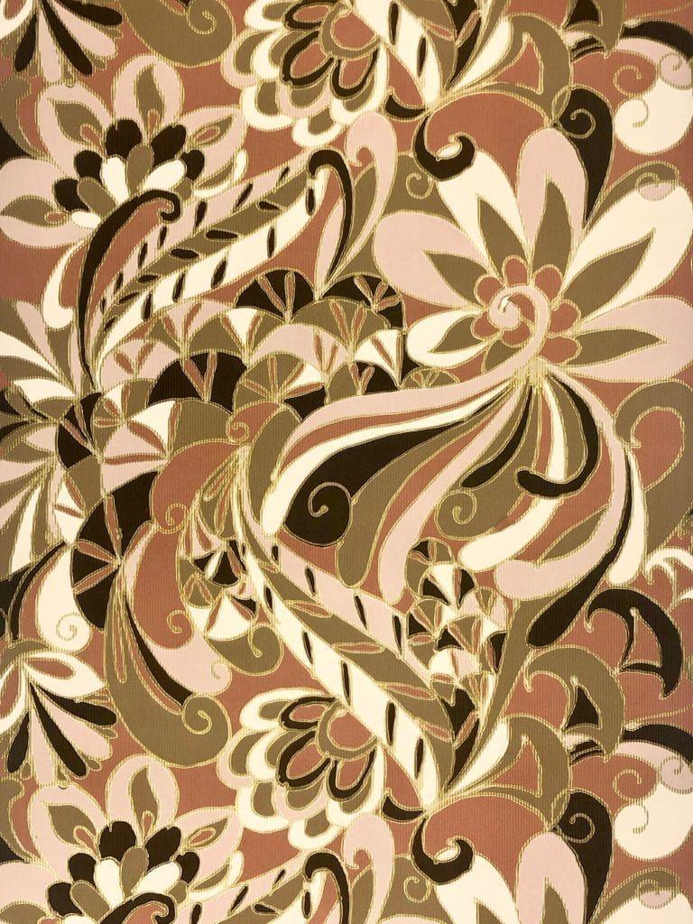 768x1024 Vintage Gold Geometric Wallpaper Age Wallpaper Retro Wallpaper. Gold geometric wallpaper, Blue floral wallpaper, Vintage floral wallpaper