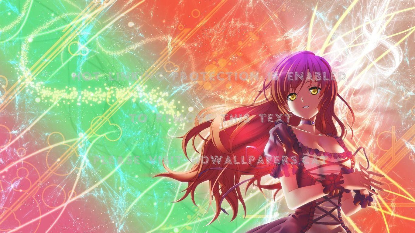 1366x768 anime girl dreams colorful love galaxy