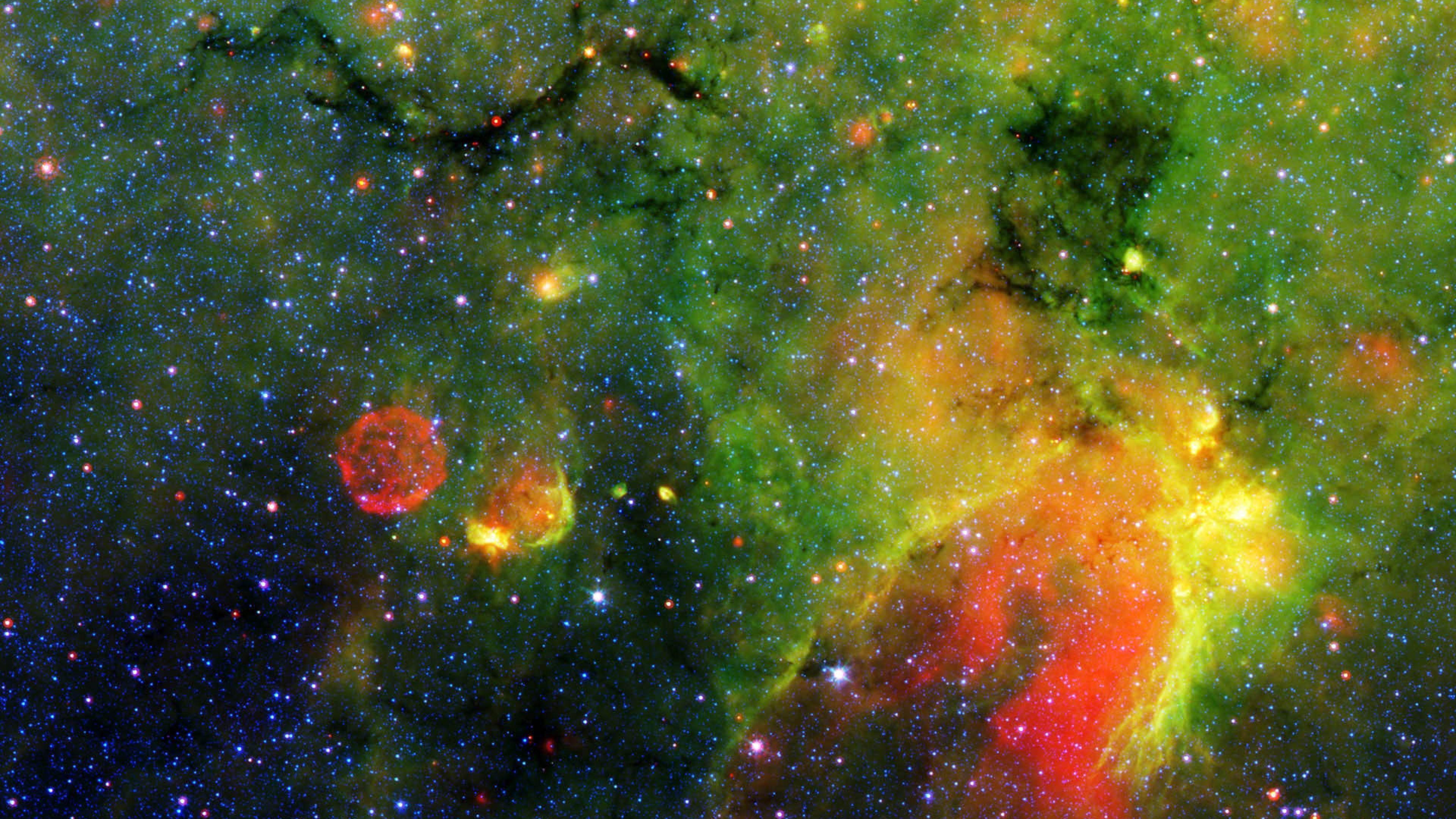 3840x2160 Download Wallpaper 3840x2160 space, nebula, gas, green 4K Ultra HD