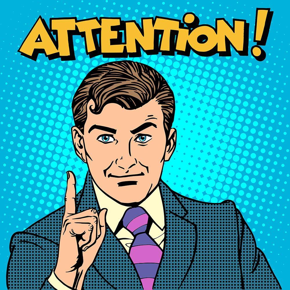 1000x1000 Photo Wallpaper Pop Art Attention