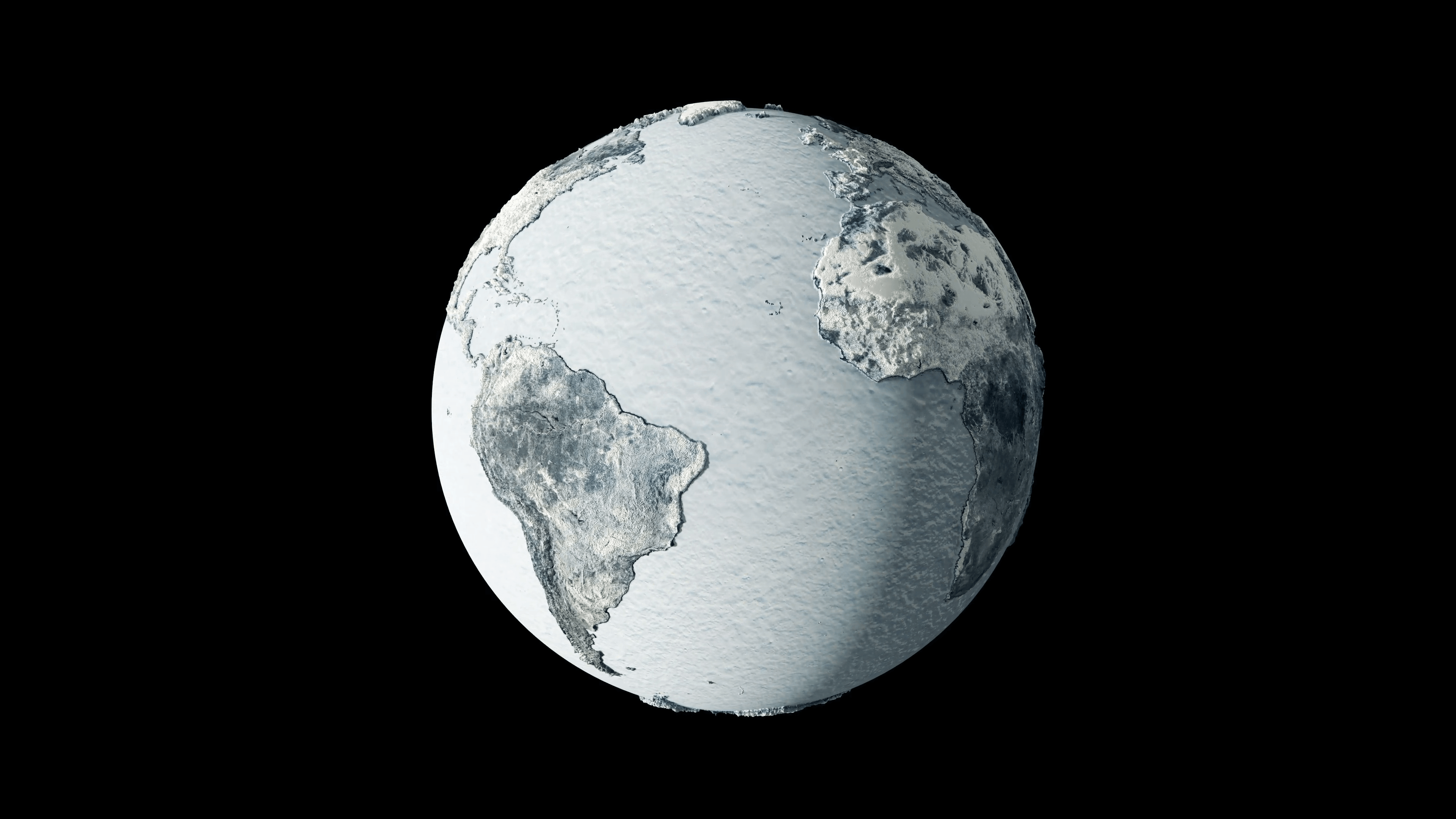 3840x2160 Close Up View Of Amazing Earth Planet Rotating In Space. Seamless