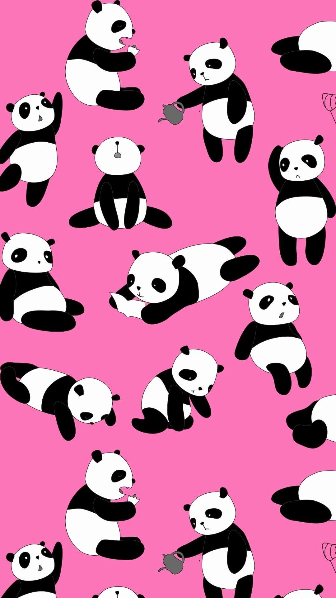Pink Kawaii Panda Wallpapers Top Free Pink Kawaii Panda Backgrounds Wallpaperaccess