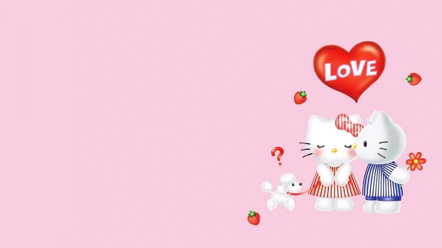1440x810 Hello Kitty Desktop Wallpaper. Wallpaper, Background, Image, Art Photo. Hello kitty picture, Cute love wallpaper, Hello kitty background
