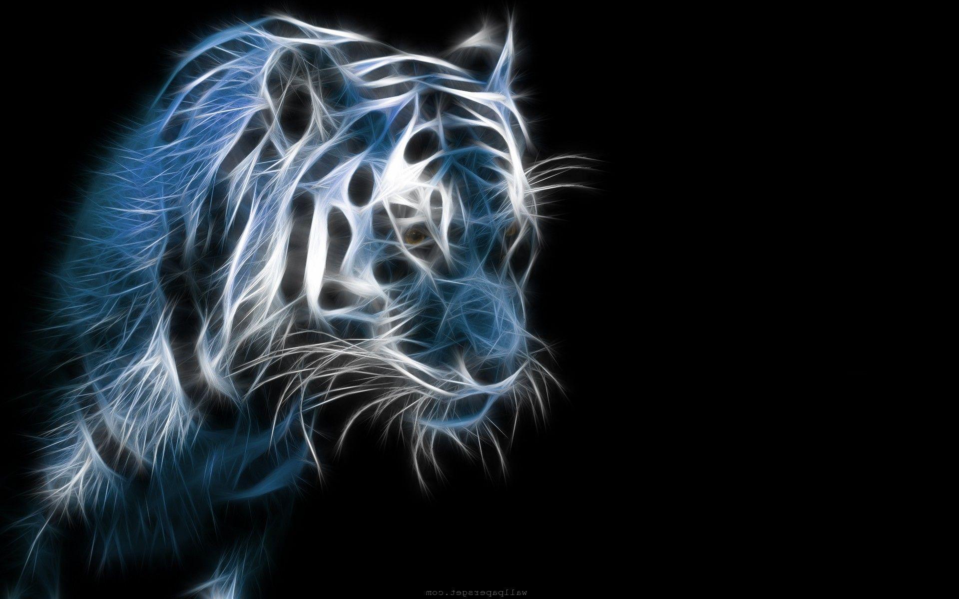 1920x1200 animals, Tiger, Fractalius Wallpaper HD / Desktop and Mobile Background
