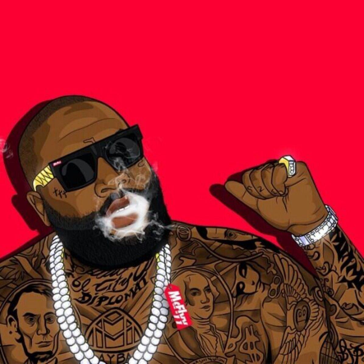 The Boss Rick Ross Showed Off His Tattoo see Photo  Celebrities   Nigeria