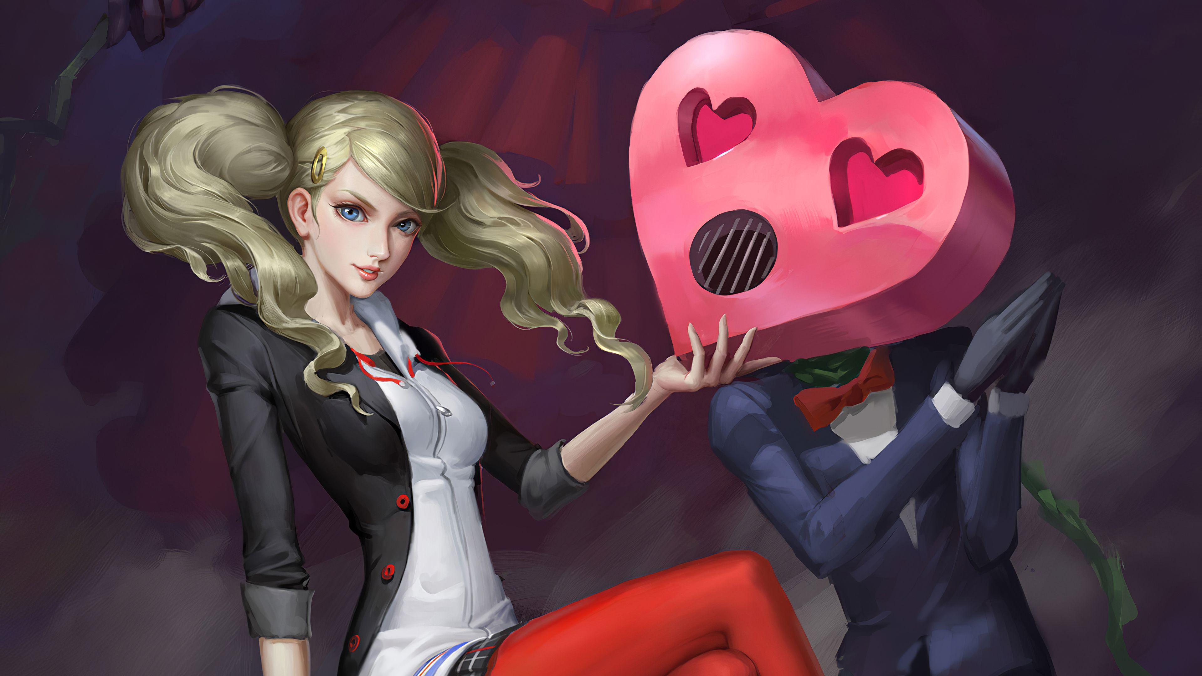 3840x2160 Anime Girl With Heart 4k, HD Anime, 4k Wallpaper, Image, Background, Photo and Picture