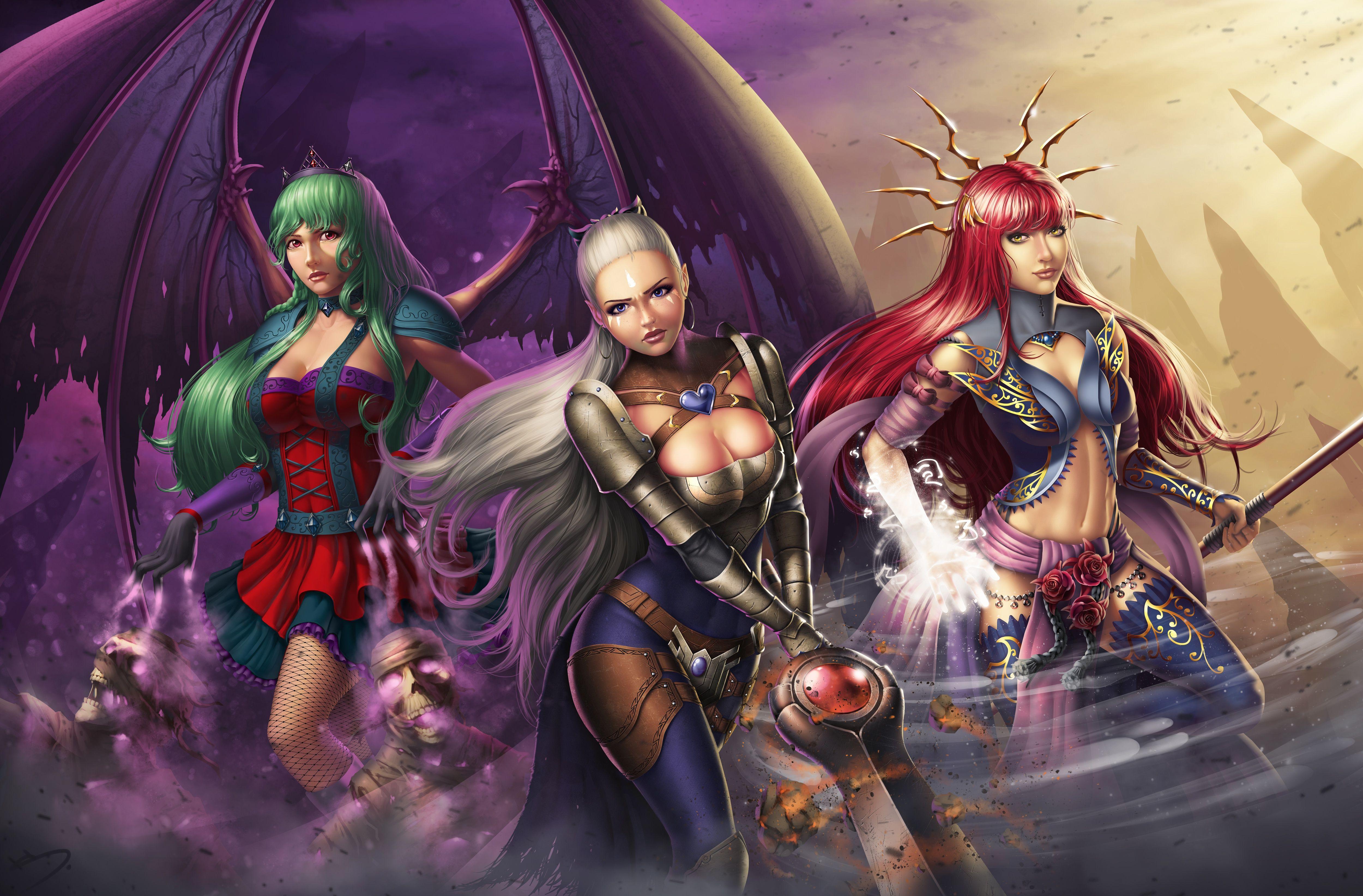 5000x3288 Wallpaper Dress, Witch, Girl, Sword, Warrior, Art, Anime Girl Warrior, Download Wallpaper