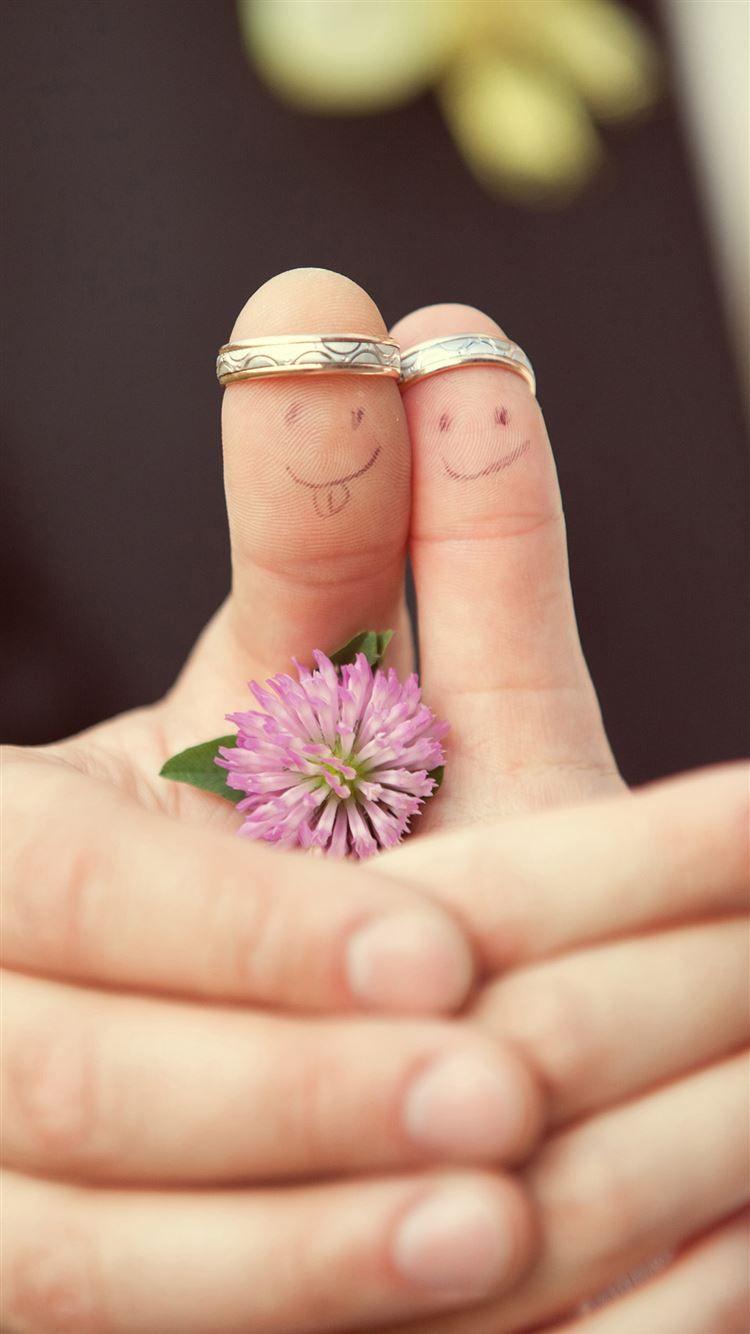 750x1334 Sweet Fun Wedding Couple Rings Fingers .