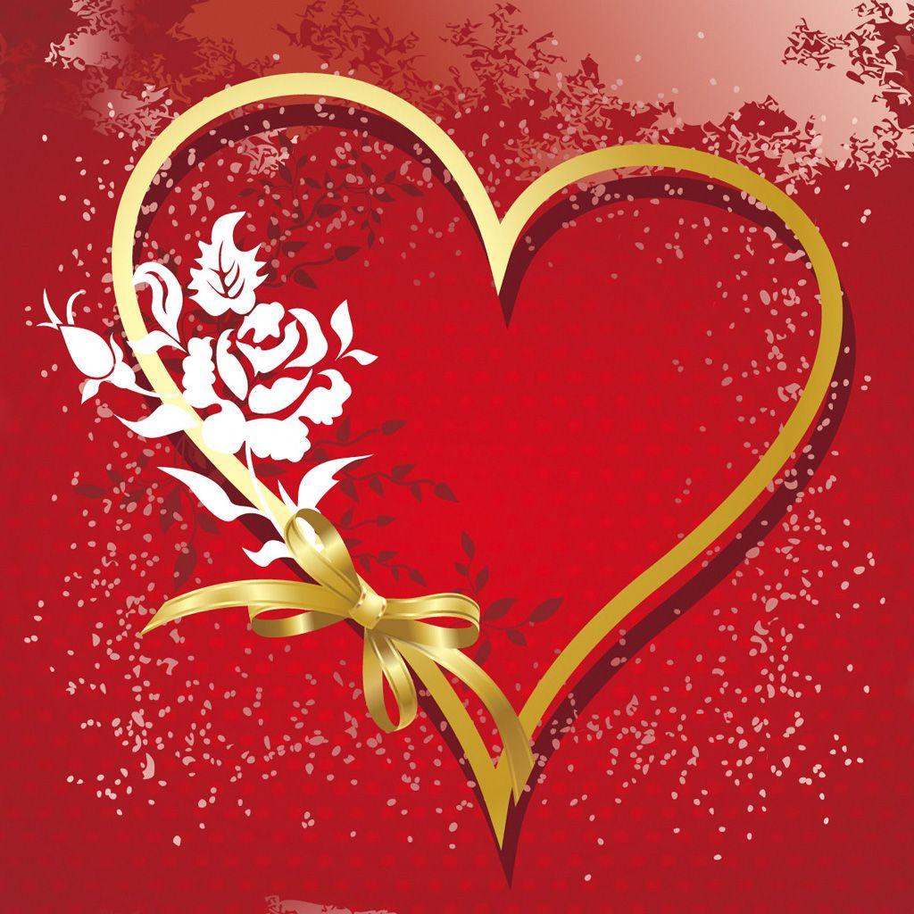 1024x1024 Vector Heart Image iPhone HD Wallpaper Free
