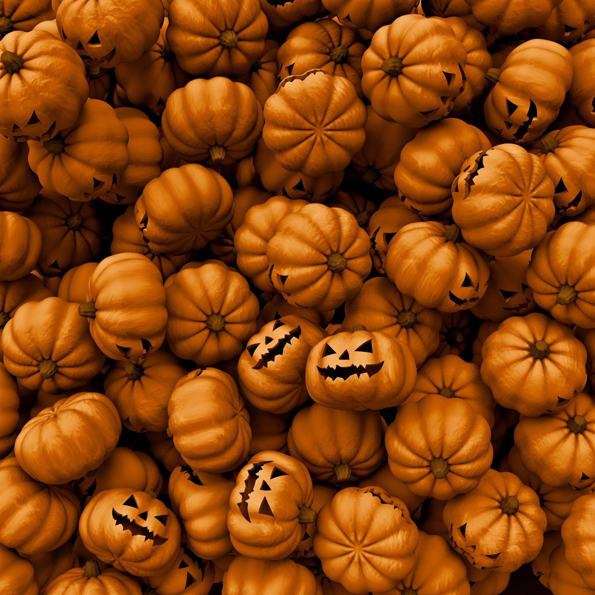 2048x2048 Halloween Pumpkins iPad Air Wallpaper Free Download