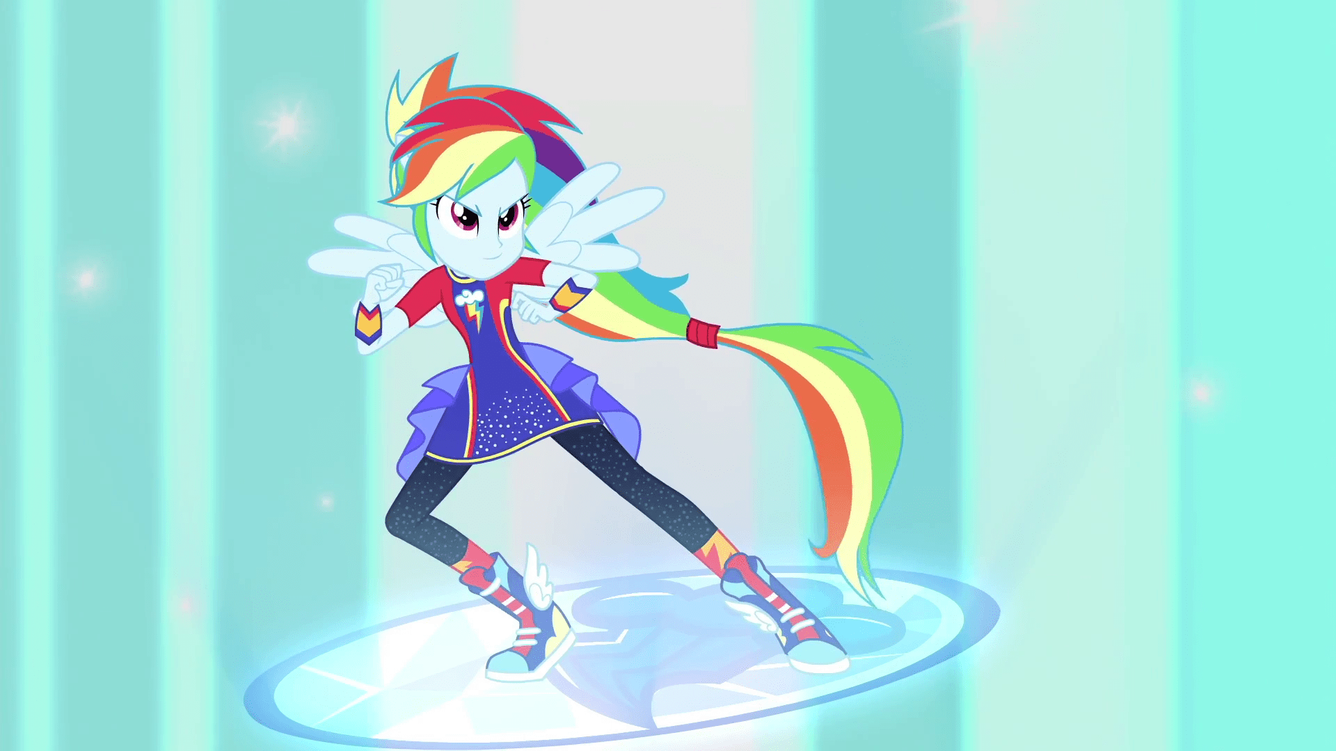 1920x1080 Rainbow Dash Friendship Power form EGFF Dash ( Equestria Girl) Wallpaper
