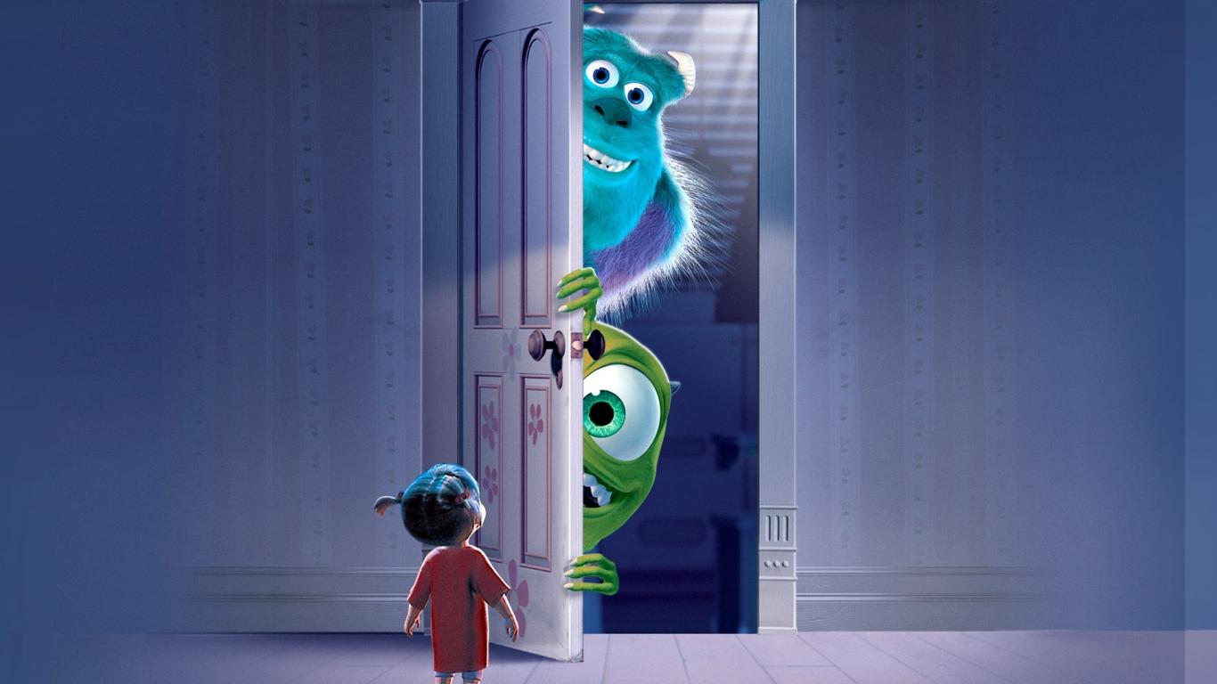 1366x768 Monsters Inc Movie by Pixar HD Desktop Wallpaper Background download