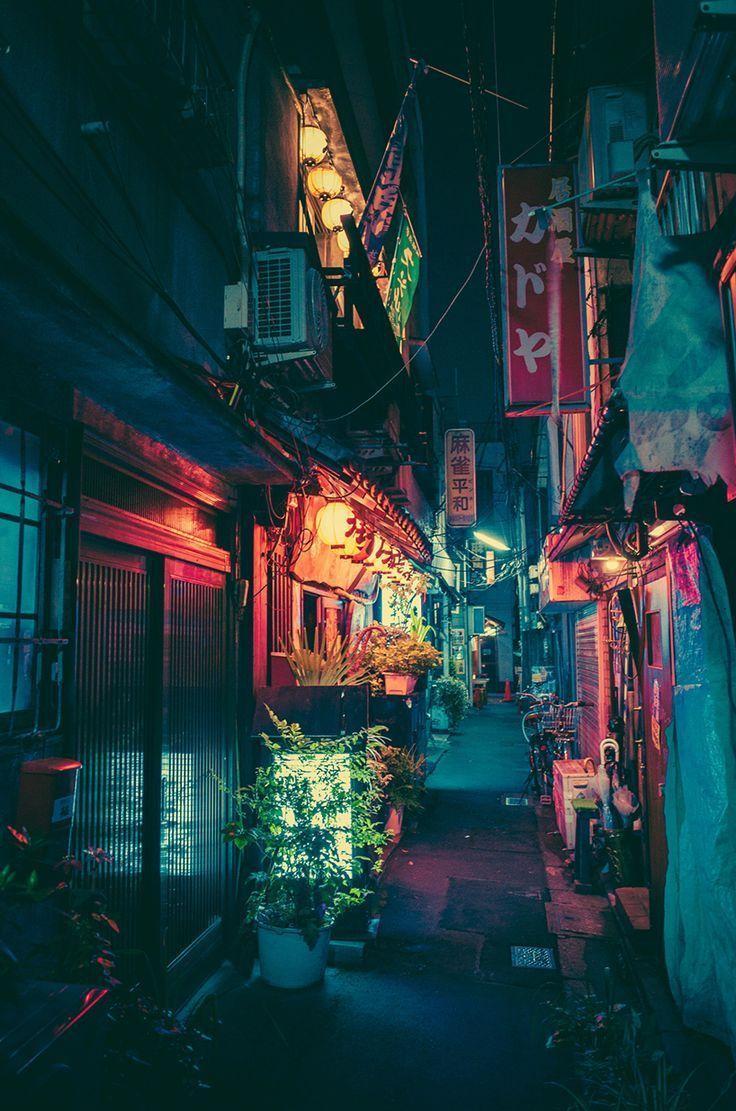 736x1111 Neon Japan Street Mobile 4k Wallpaper