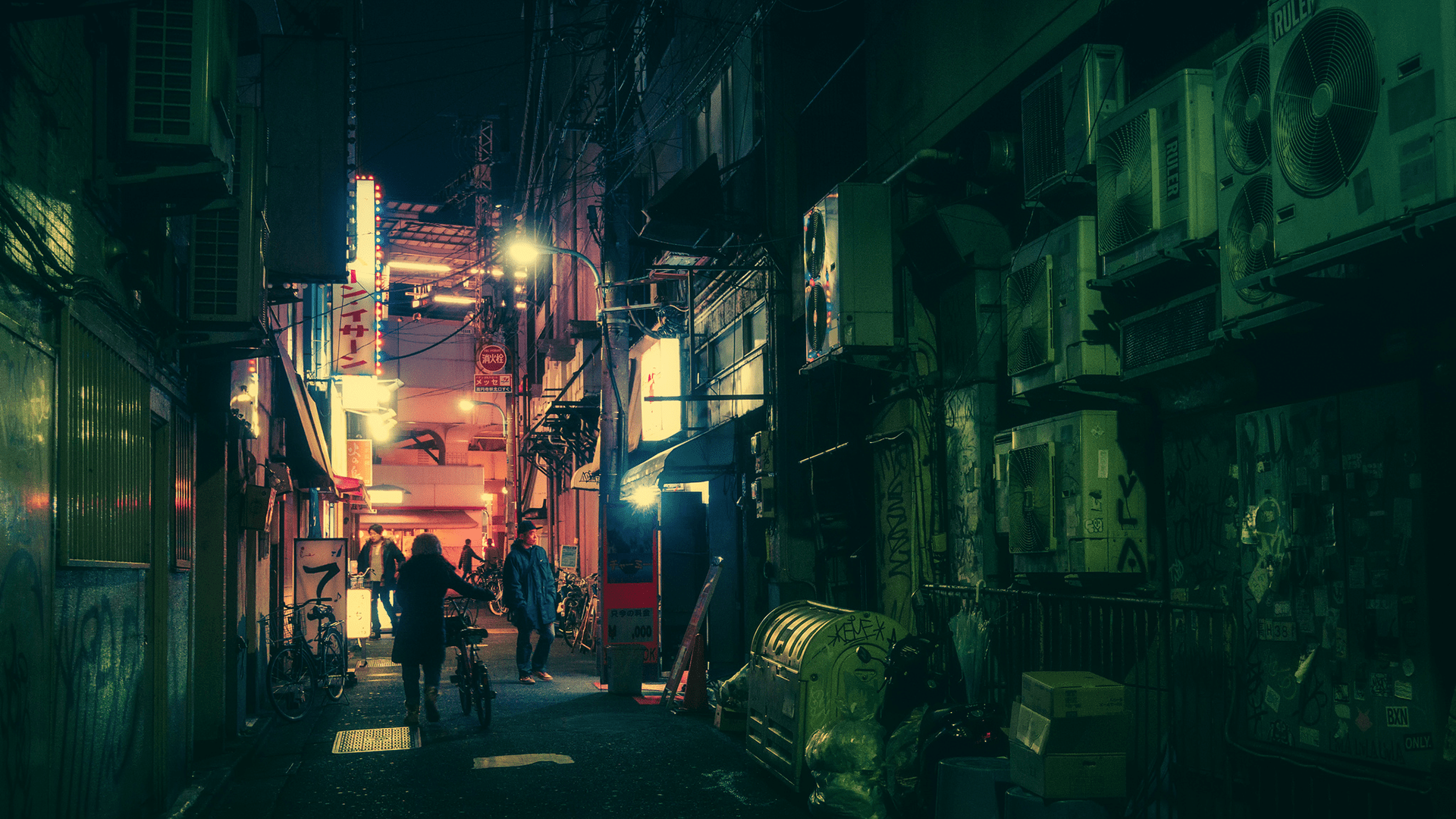 1920x1080 #bicycle, #neon, #Tokyo, #Japanese, wallpaper. Mocah.org HD Desktop Wallpaper