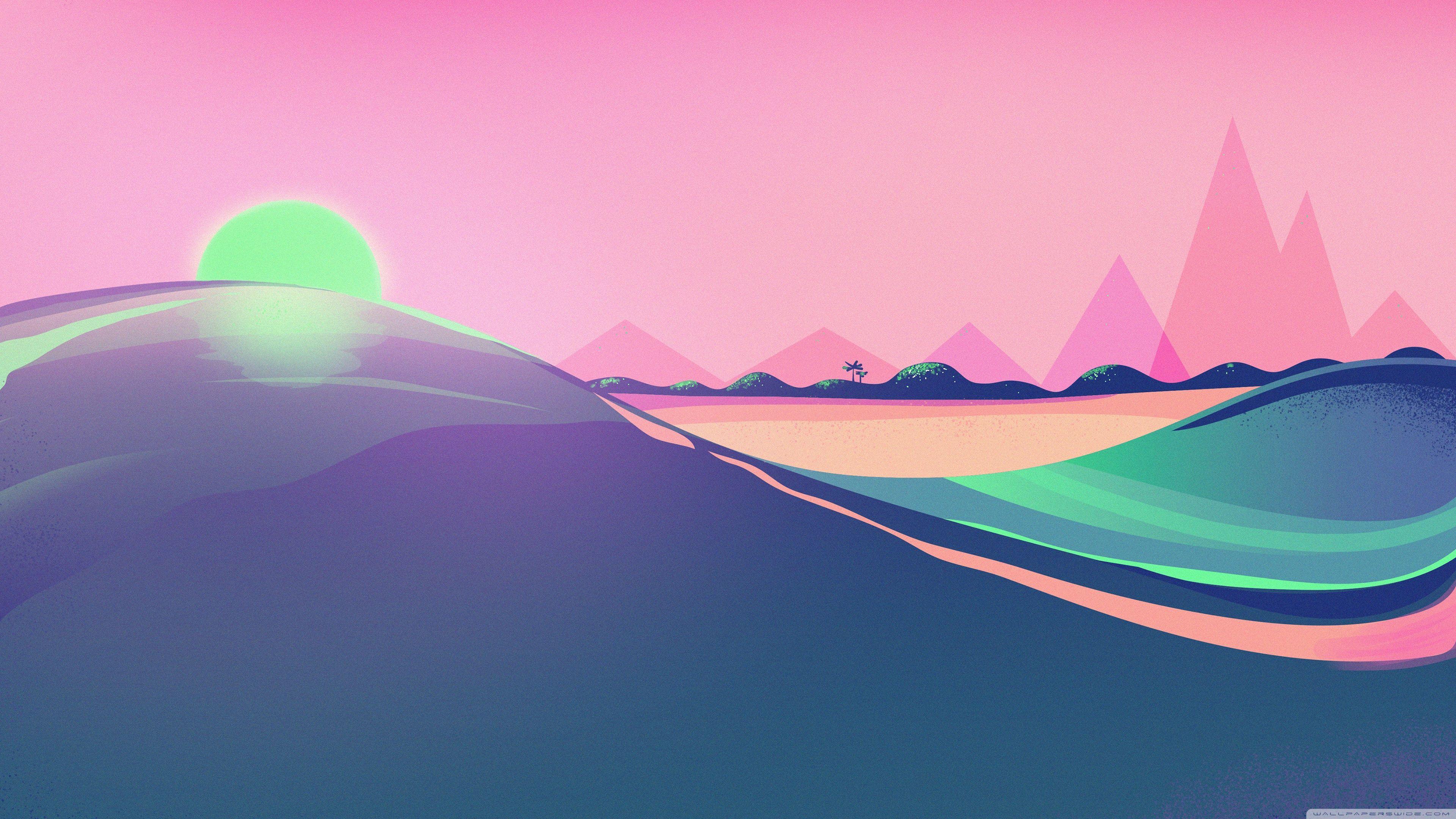 3840x2160 Seaside Illustration Ultra HD Desktop Background Wallpaper for 4K UHD TV : Widescreen & UltraWide Desktop & Laptop : Multi Display, Dual Monitor : Tablet