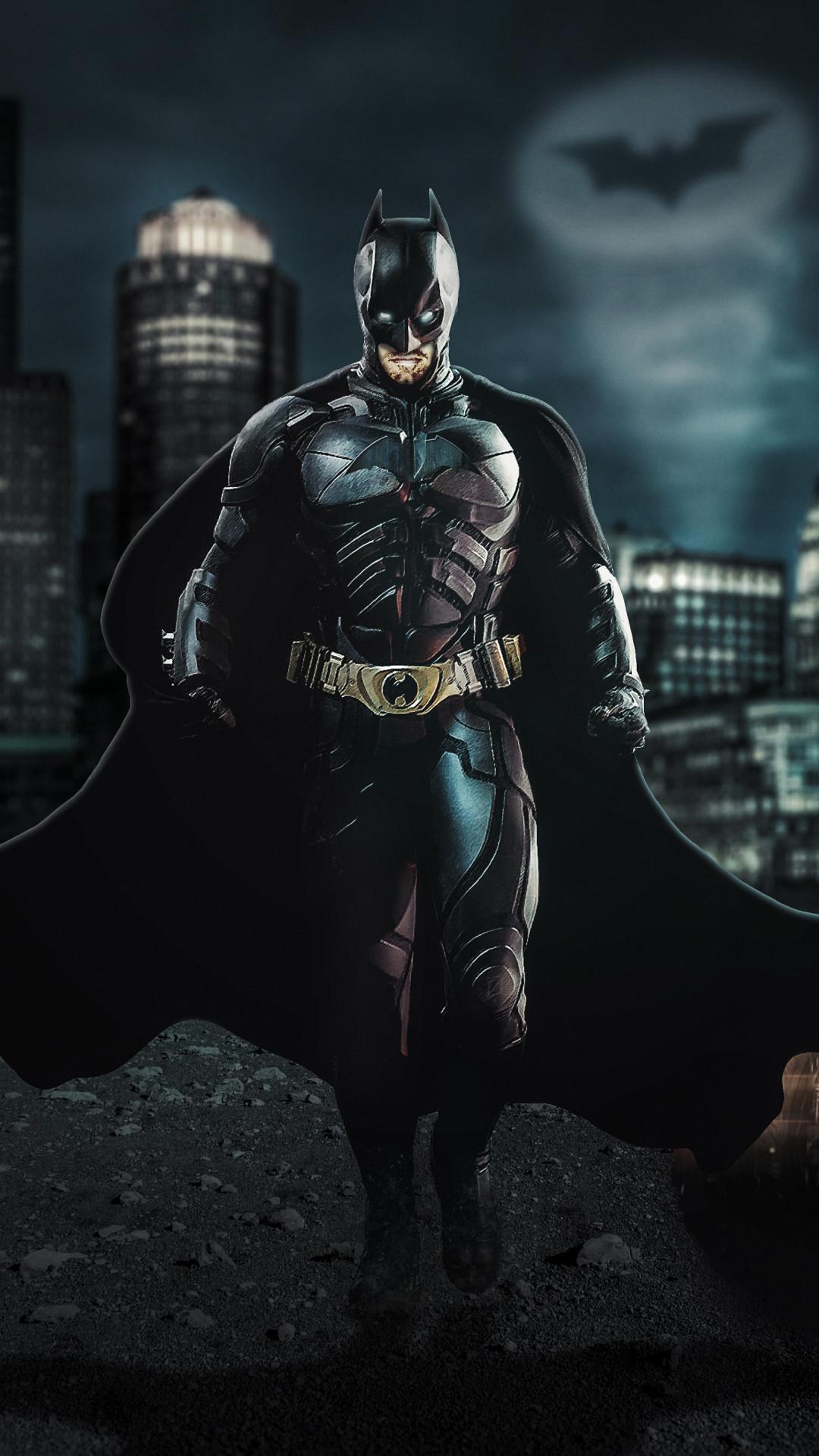 1080x1920 Batman The Dark Knight With Batmobile 4k Mobile Wallpaper (iPhone, Android, Samsung, Pixel, Xiaomi)