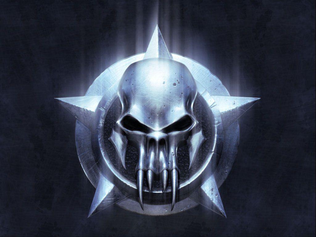 1024x768 Awesome skull wallpaper